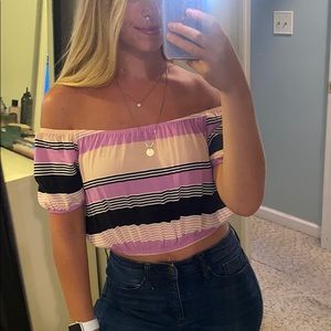 Off the shoulder crop top